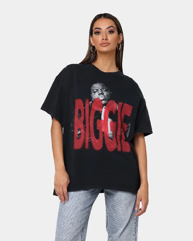 Notorious B.I.G Giant Text Vintage T-Shirt Black Wash