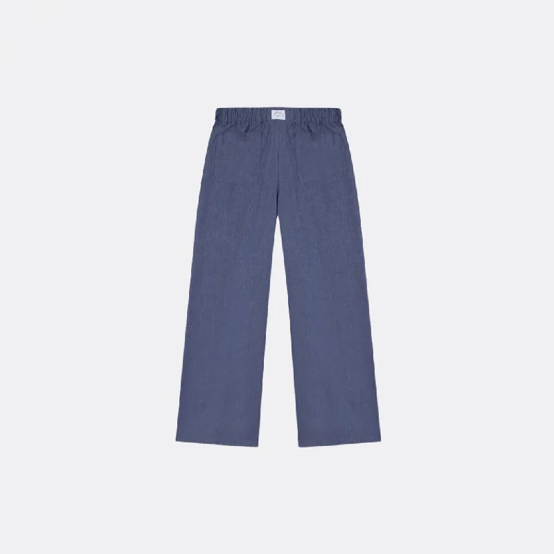 ""Oudin"" Seersucker Pants (Carbon Blue)