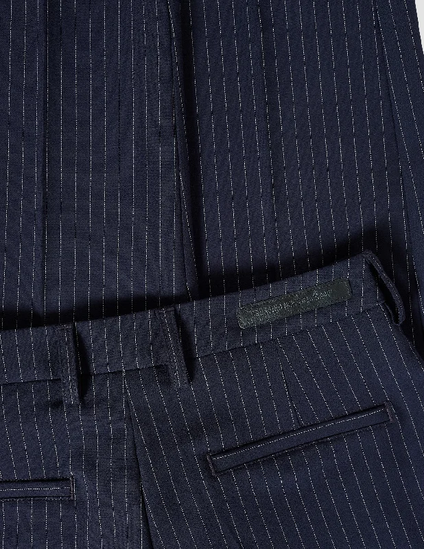 Essential Pants Tapered Navy Pinstriped