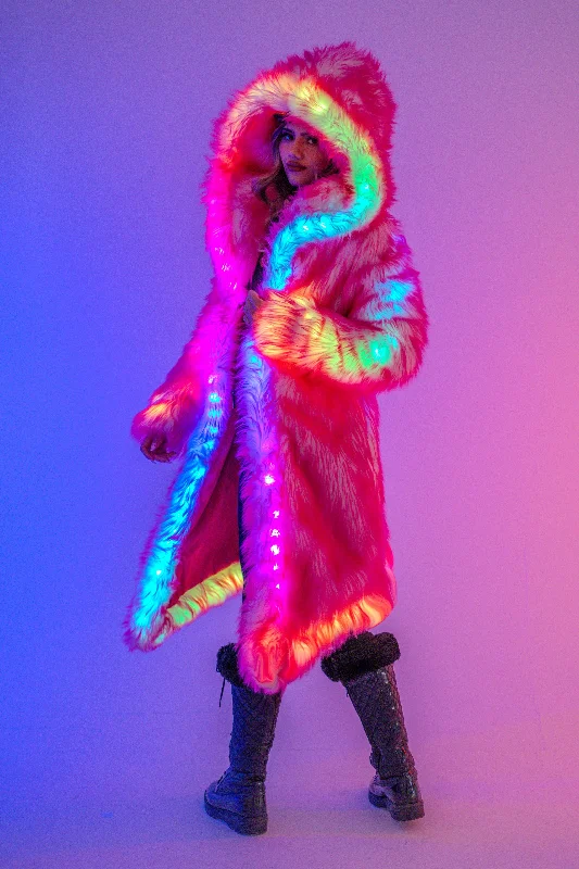 Women's LED Desert Warrior Coat in ""Just The Tip-Hot Pink""