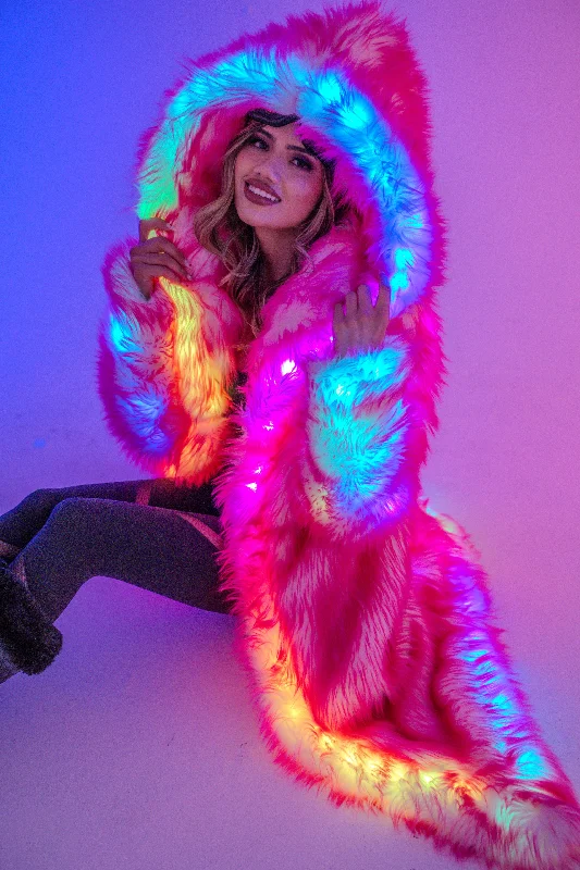 Women's LED Desert Warrior Coat in ""Just The Tip-Hot Pink""