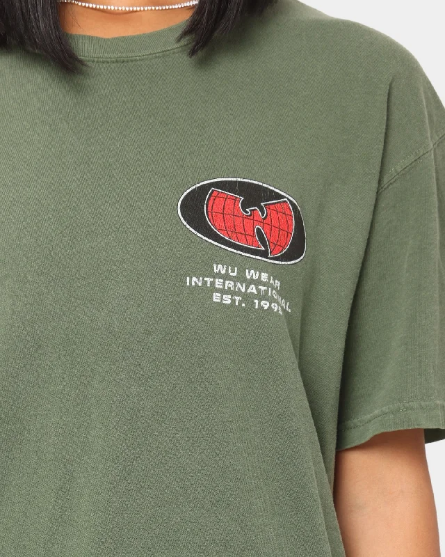 Wu Wear Merch Logo Vintage T-Shirt Washed Green