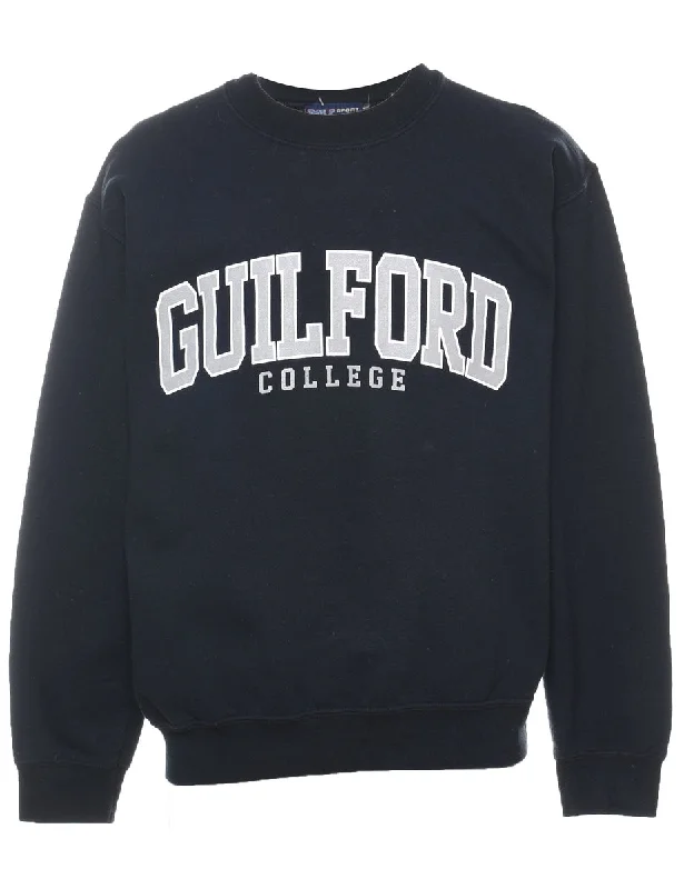 Guilford College Navy Printed Sweatshirt - S