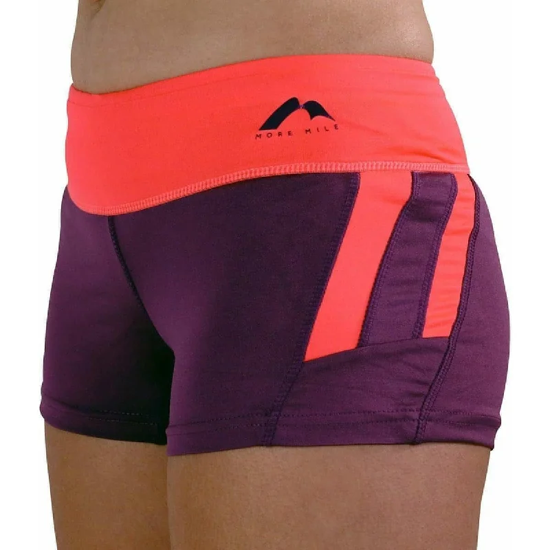 More Mile More-Tech Womens Boy Running Shorts - Purple