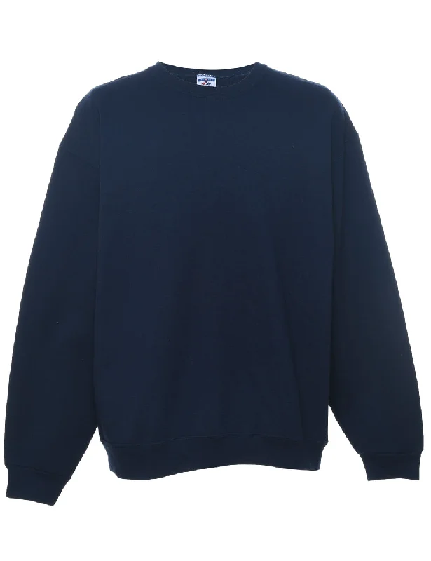 Navy Plain Sweatshirt - XL