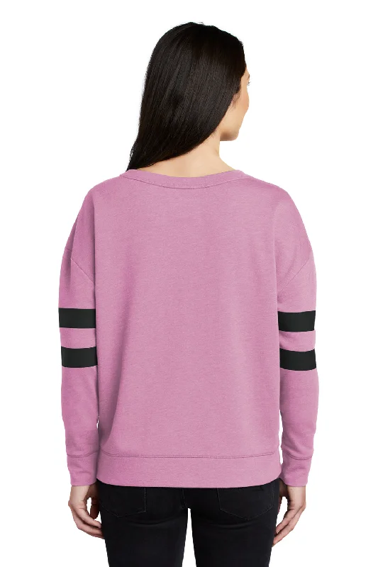 New Era Womens Varsity Fleece Crewneck Sweatshirt - Heather Lilac Pink