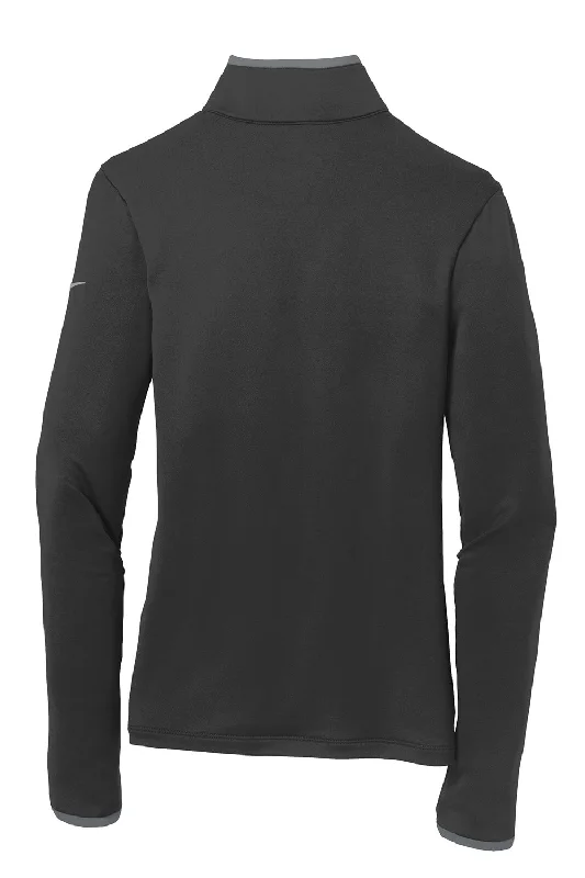 Nike Womens Dri-Fit Moisture Wicking 1/4 Zip Sweatshirt - Black/Dark Grey