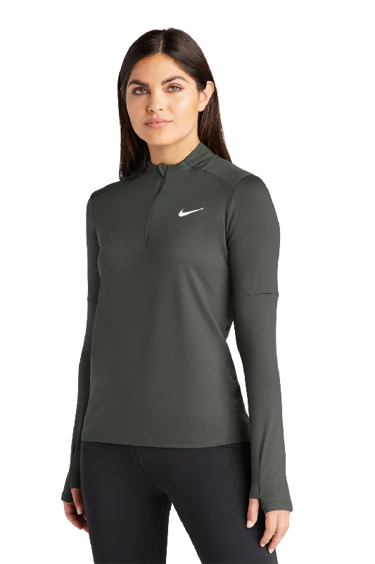 Nike Womens Element Dri-Fit Moisture Wicking 1/4 Zip Sweatshirt - Anthracite Grey