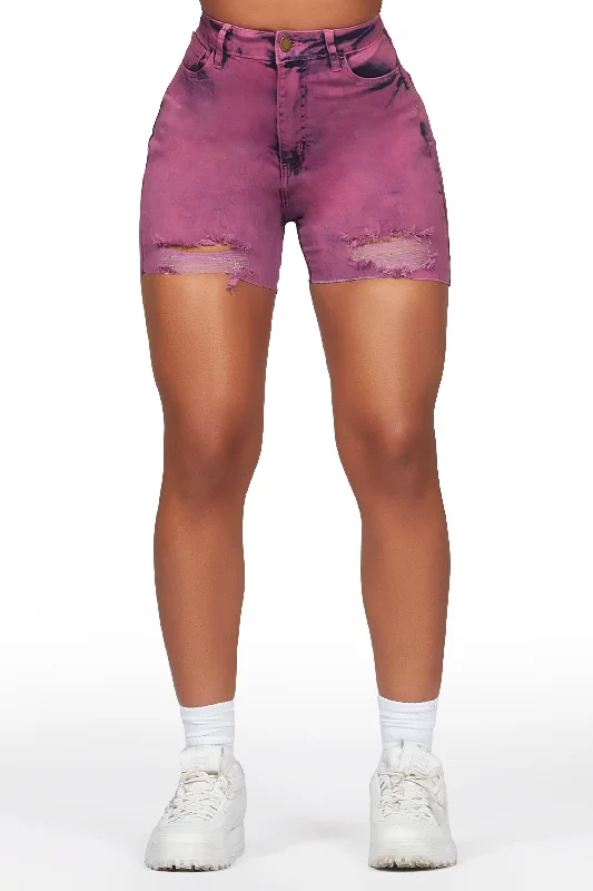 Faradee Purple Denim Short