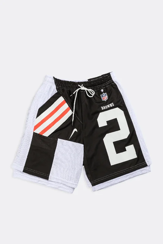 Unisex Rework Browns NFL Jersey Shorts - Women-S, Men-XS